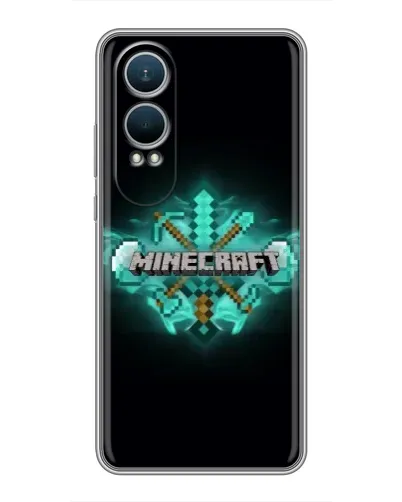 Чехол для OnePlus Nord CE4 Lite с картинкой «Minecraft Diamond лого»