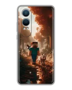Чехол для OnePlus Nord CE4 Lite с картинкой «Стив в лесу»