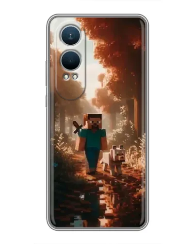 Чехол для OnePlus Nord CE4 Lite с картинкой «Стив в лесу»