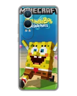 Чехол для OnePlus Nord CE4 Lite с картинкой «Губка Боб Minecraft»