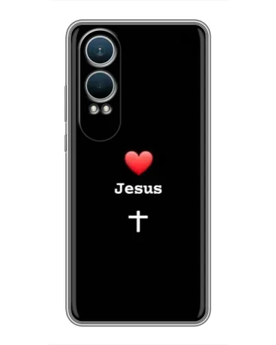 Чехол для OnePlus Nord CE4 Lite с картинкой «Сердце - Jesus» Чехол для OnePlus Nord CE4 Lite с картинкой «Сердце - Jesus»