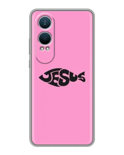 Чехол для OnePlus Nord CE4 Lite с картинкой «Розовый символ Jesus» Чехол для OnePlus Nord CE4 Lite с картинкой «Розовый символ Jesus»