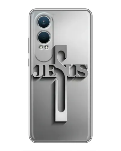 Чохол для OnePlus Nord CE4 Lite з картинкою «Металевий хрест Jesus» Чохол для OnePlus Nord CE4 Lite з картинкою «Металевий хрест Jesus»