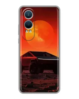 Чехол для OnePlus Nord CE4 Lite с картинкой «Cybertruck на Марсе»