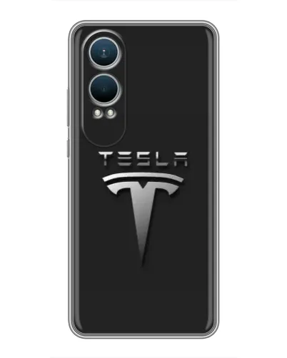Чехол для OnePlus Nord CE4 Lite с картинкой «Стальной логотип Tesla»