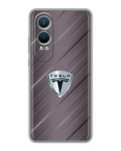 Чехол для OnePlus Nord CE4 Lite с картинкой «Металлическая текстура Tesla»