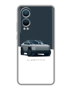 Чехол для OnePlus Nord CE4 Lite с картинкой «Серебристый Cybertruck Tesla»
