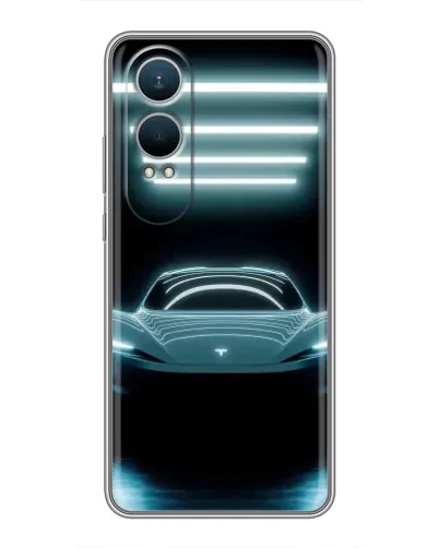Чехол для OnePlus Nord CE4 Lite с картинкой «Tesla в неоне»