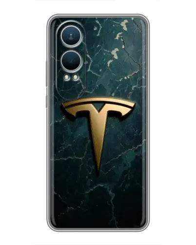 Чехол для OnePlus Nord CE4 Lite с картинкой «Мраморная Tesla Gold»