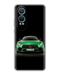 Чехол для OnePlus Nord CE4 Lite с картинкой «Mercedes — неоновый лого»
