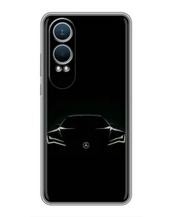 Чехол для OnePlus Nord CE4 Lite с картинкой «Mercedes — силуэт авто» Чехол для OnePlus Nord CE4 Lite с картинкой «Mercedes — силуэт авто»