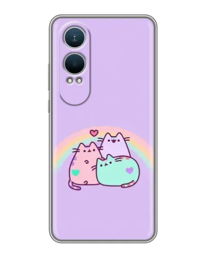 Чехол для OnePlus Nord CE4 Lite с картинкой «Радужные Пушины» Чехол для OnePlus Nord CE4 Lite с картинкой «Радужные Пушины»