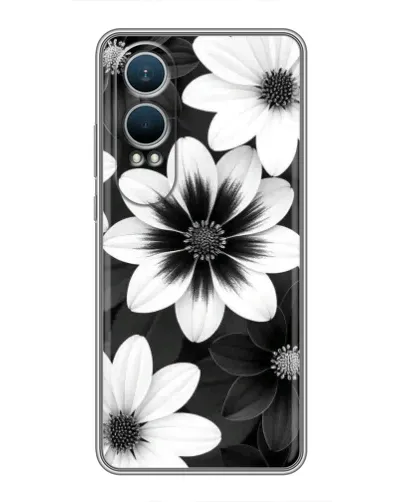 Чехол для OnePlus Nord CE4 Lite с картинкой «Монохромные астры» Чехол для OnePlus Nord CE4 Lite с картинкой «Монохромные астры»