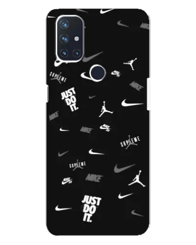 Чохол для OnePlus Nord N10 5G з картинкою «Nike Black Pattern» Чохол для OnePlus Nord N10 5G з картинкою «Nike Black Pattern»