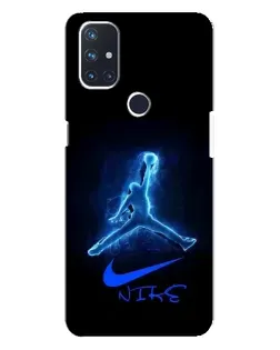 Чохол для OnePlus Nord N10 5G з картинкою «Jordan Neon Blue»