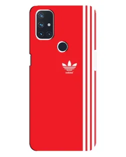 Чехол для OnePlus Nord N10 5G с картинкой «Красный минимализм Adidas»