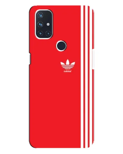 Чехол для OnePlus Nord N10 5G с картинкой «Красный минимализм Adidas»