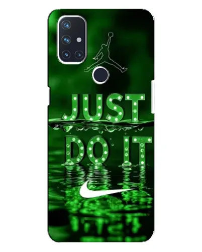 Чехол для OnePlus Nord N10 5G с картинкой «Зеленый неоновый Nike»