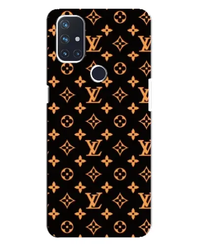 Чехол для OnePlus Nord N10 5G с картинкой «Золотая монограмма LV»