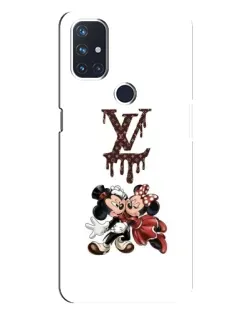Чехол для OnePlus Nord N10 5G с картинкой «LV и Микки Маус»