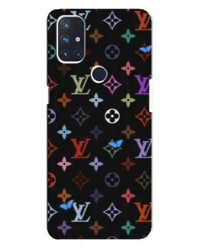 Чехол для OnePlus Nord N10 5G с картинкой «Цветная монограмма LV»