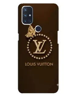 Чехол для OnePlus Nord N10 5G с картинкой «LV — золотая печать»