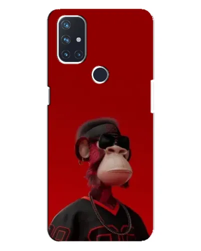 Чехол для OnePlus Nord N10 5G с картинкой «Bored Ape в красном»
