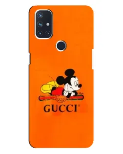 Чехол для OnePlus Nord N10 5G с картинкой «Микки Маус Gucci — оранж» Чехол для OnePlus Nord N10 5G с картинкой «Микки Маус Gucci — оранж»