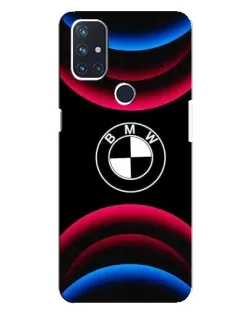 Чехол для OnePlus Nord N10 5G с картинкой «Логотип BMW и неоновые дуги»