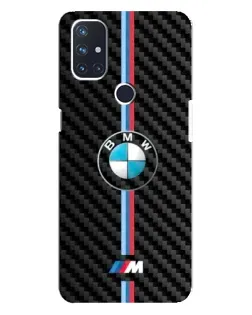 Чехол для OnePlus Nord N10 5G с картинкой «Эмблема BMW и карбон»