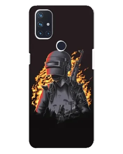 Чехол для OnePlus Nord N10 5G с картинкой «PUBG — огненный силуэт» Чехол для OnePlus Nord N10 5G с картинкой «PUBG — огненный силуэт»