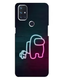 Чехол для OnePlus Nord N10 5G с картинкой «Among Us неон-арт»