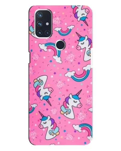 Чохол для OnePlus Nord N10 5G з картинкою «Unicorn паттерн рожевий»