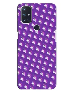 Чохол для OnePlus Nord N10 5G з картинкою «Єдинороги на фіолетовому»