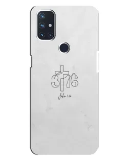 Чохол для OnePlus Nord N10 5G з картинкою «Івана 3:16 Хрест»