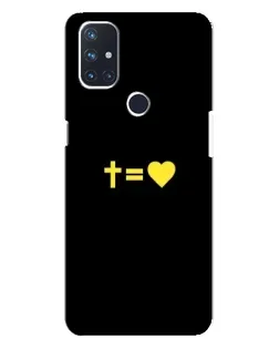 Чехол для OnePlus Nord N10 5G с картинкой «Сердце и Крест»