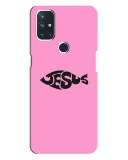 Чехол для OnePlus Nord N10 5G с картинкой «Розовый символ  Jesus»