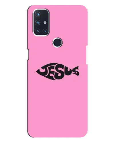 Чехол для OnePlus Nord N10 5G с картинкой «Розовый символ  Jesus»