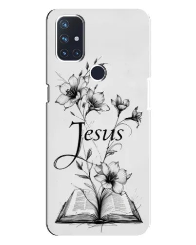 Чехол для OnePlus Nord N10 5G с картинкой «Цветы и Библия»