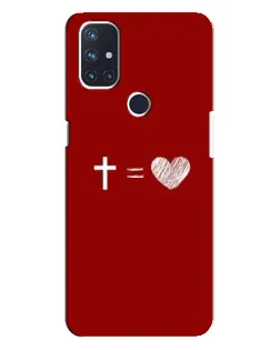 Чехол для OnePlus Nord N10 5G с картинкой «Уравнение любви»