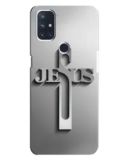 Чехол для OnePlus Nord N10 5G с картинкой «Металлический крест Jesus»