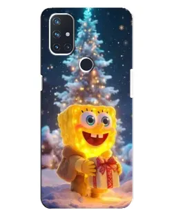 Чехол для OnePlus Nord N10 5G с картинкой «Рождественский Спанч Боб»