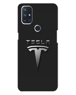Чехол для OnePlus Nord N10 5G с картинкой «Стальной логотип Tesla»