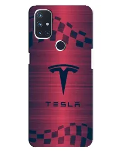 Чехол для OnePlus Nord N10 5G с картинкой «Тесла красный карбон»