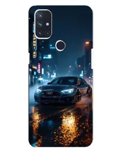 Чохол для OnePlus Nord N10 5G з картинкою «Нічне місто та Audi»