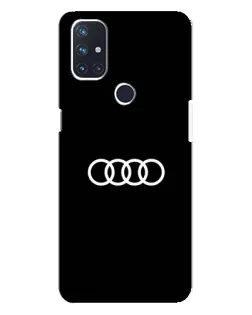 Чохол для OnePlus Nord N10 5G з картинкою «Audi White Logo»