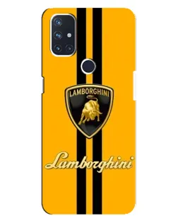 Чохол для OnePlus Nord N10 5G з картинкою «Lamborghini Stripe жовтий»