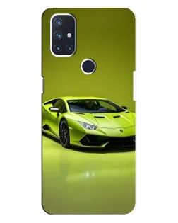 Чехол для OnePlus Nord N10 5G с картинкой «Салатовый Lamborghini Huracan»