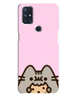 Чохол для OnePlus Nord N10 5G з картинкою «Pusheen та печиво»