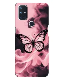 Чохол для OnePlus Nord N10 5G з картинкою «Метелик у диму»